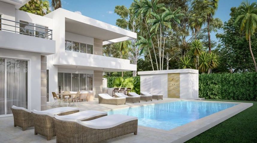 buyDRproperty Beautiful Villa SEASHELL in Casa Linda with pool and outdoor seating. Sosua Real Estate