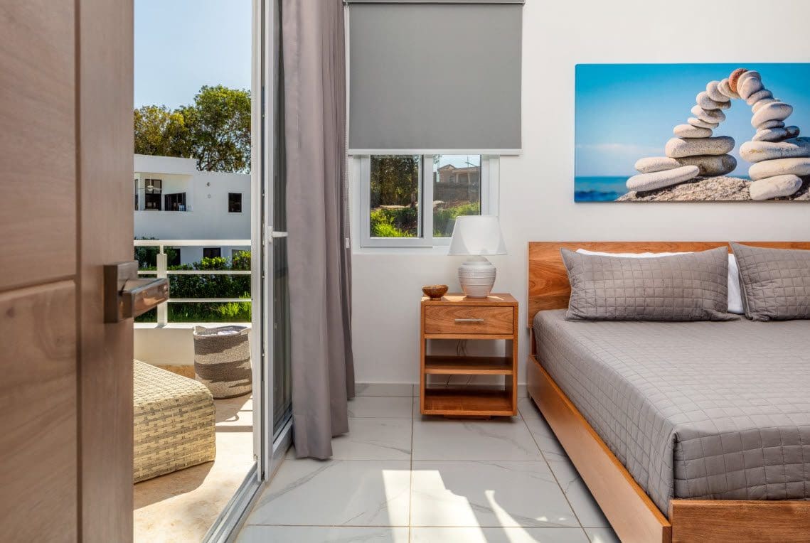 buyDRproperty Bedroom in Beautiful Villa SEASHELL in Casa Linda with balcony view. Sosua Real Estate